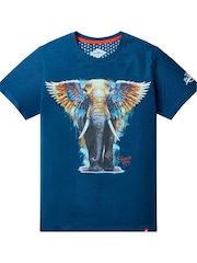 Joe Browns Blue Casual Short Sleeve Graphic T-Shirt - Image 6 of 6