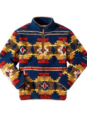 Joe Browns Blue Patterned Borg Funnel Fleece - Image 7 of 7