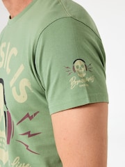 Joe Browns Green Skull Music T-Shirt - Image 6 of 7