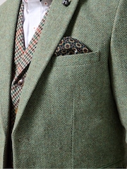 Joe Browns Green Charming Herringbone Blazer - Image 5 of 6