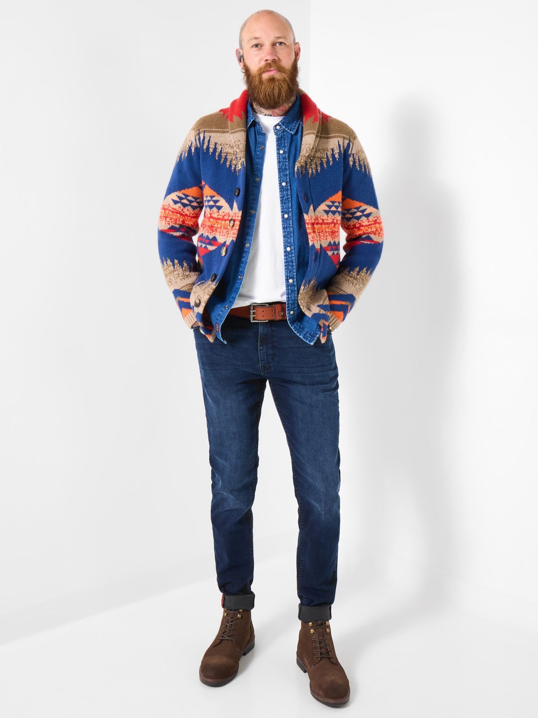 Buy Joe Browns Blue Wild Aztec Shawl Cardigan from Next USA