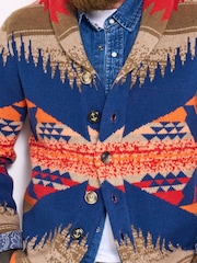 Joe Browns Blue Wild Aztec Shawl Cardigan - Image 5 of 7