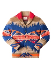 Joe Browns Blue Wild Aztec Shawl Cardigan - Image 6 of 7
