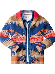 Joe Browns Blue Wild Aztec Shawl Cardigan - Image 7 of 7