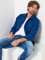 Joe Browns Blue Embroidered Stitch Detail Shirt - Image 2 of 8