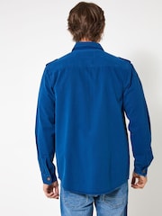 Joe Browns Blue Embroidered Stitch Detail Shirt - Image 4 of 8