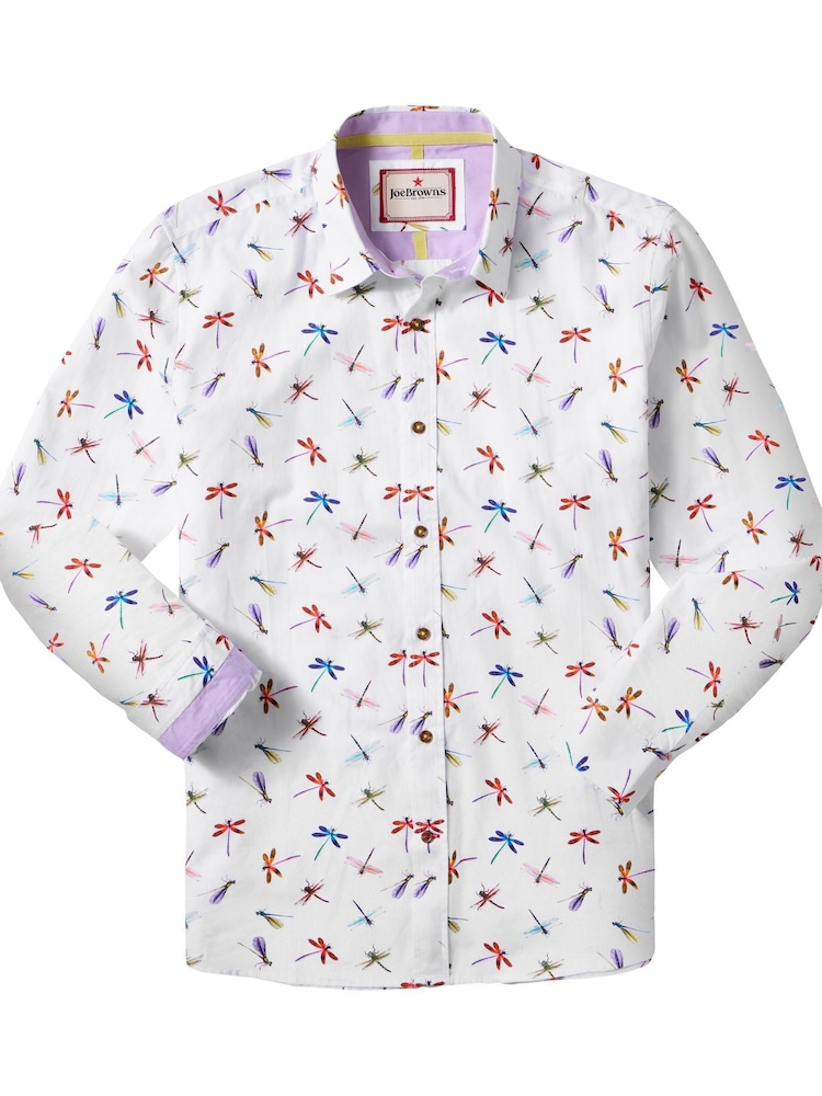 Joe Browns White Dragonfly Print Shirt - Image 2 of 7