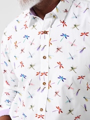 Joe Browns White Dragonfly Print Shirt - Image 4 of 7
