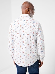Joe Browns White Dragonfly Print Shirt - Image 5 of 7