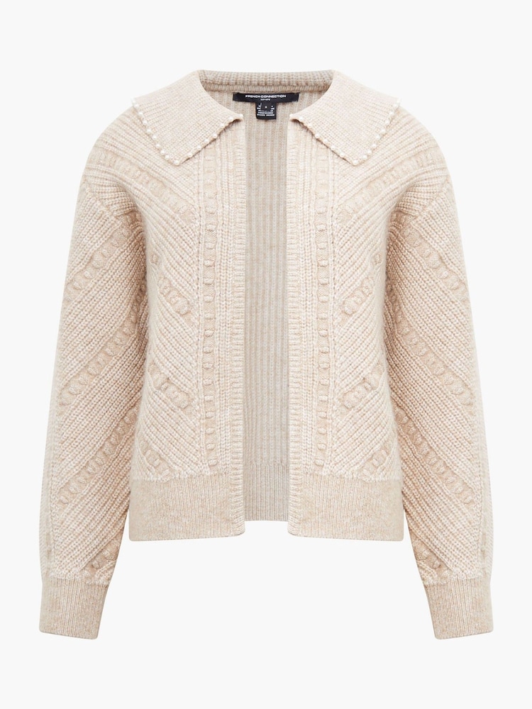 French Connection Natural Kitty Pearl Long Sleeves Cardigan - Image 1 of 1 French Connection Natural Kitty Pearl Long Sleeves Cardigan - Image 1 of 1