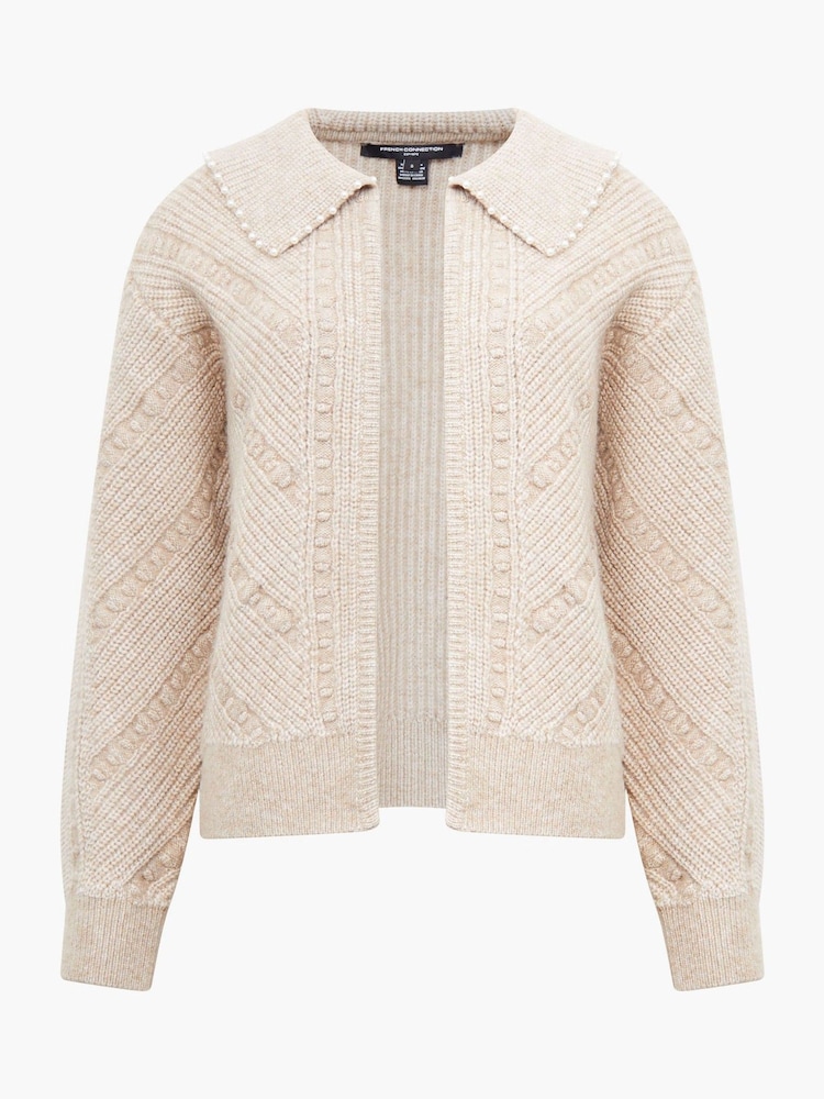 French Connection Natural Kitty Pearl Long Sleeves Cardigan - Image 4 of 4 French Connection Natural Kitty Pearl Long Sleeves Cardigan - Image 4 of 4