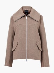 French Connection Natural Devita Wool Collared Coat - Image 4 of 4