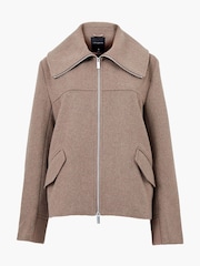 French Connection Natural Devita Wool Collared Jacket - Image 6 of 6