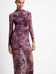 French Connection Kenny Mesh Long Sleeves Dress - Imagen 7 de 12