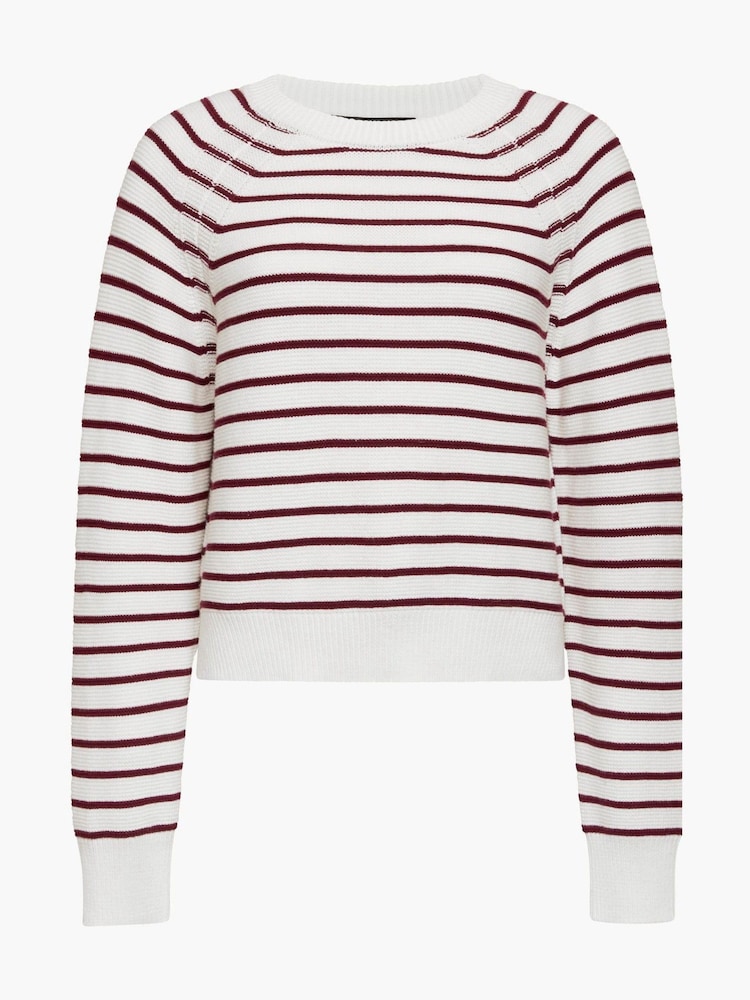 French Connection White Lily Mozart Strap Long Sleeves Crew Neck Jumper - Image 3 of 3 French Connection White Lily Mozart Strap Long Sleeves Crew Neck Jumper - Image 3 of 3