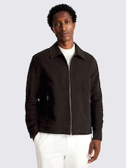 MOSS Grape  Brushed Cord Zip Jacket - Image 1 of 3