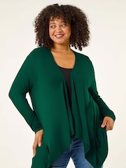 Roman Curve Waterfall Front Cardigan - Imagem 1 de 5