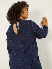 Roman Curve Hotfix Longline Knit Jumper - Imagem 1 de 5