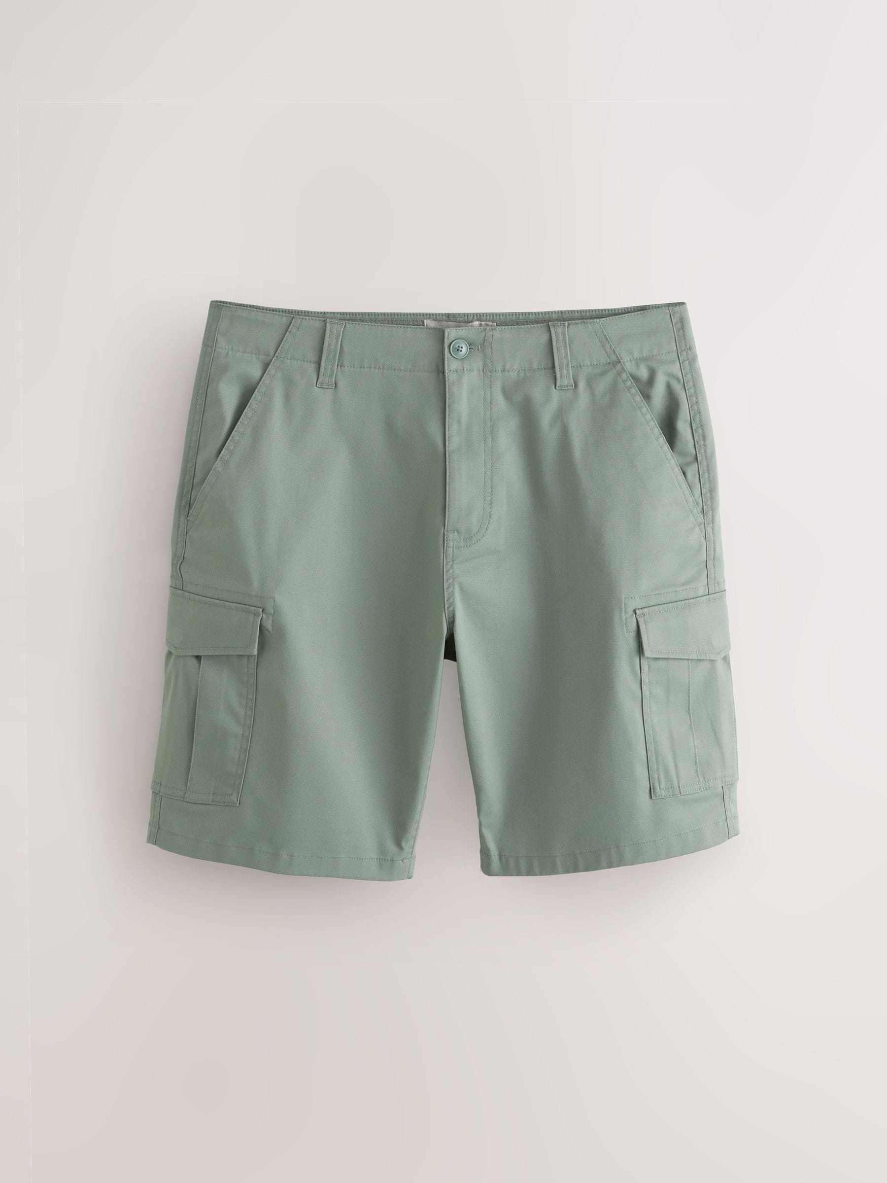 Buy Green Sage Stretch Cotton Rich Cargo Shorts from Next USA