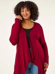 Roman Red Curve Waterfall Front Cardigan - Image 1 of 5