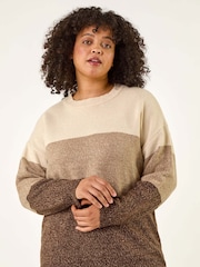 Roman Natural Curve Ombre Stripe Knit Jumper - Image 1 of 5