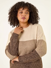 Roman Natural Curve Ombre Stripe Knit Jumper - Image 4 of 5