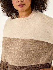 Roman Natural Curve Ombre Stripe Knit Jumper - Image 5 of 5