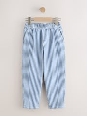 Light Blue Smart Front Linen Blend Wide Leg Trousers - Image 1 of 3