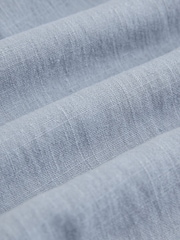 Light Blue Smart Front Linen Blend Wide Leg Trousers - Image 7 of 7