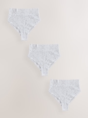 Weiß - All Over Lace Schlüpfer 3 Pack - Bild 1 von 10