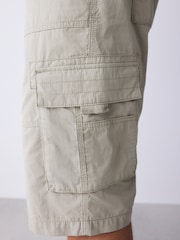 Stone Long Length Belted Cargo Shorts - Image 6 of 12