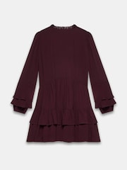Mint Velvet Red Burgundy Ruffle Mini Dress - Image 8 of 8