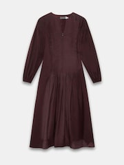Mint Velvet Purple Pleat Detail Maxi Dress - Image 6 of 7