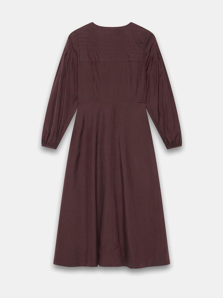 Mint Velvet Purple Pleat Detail Maxi Dress - Image 7 of 7