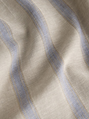 Blue/Beige Stripe N. Premium Linen Blend Knee Shorts - Image 8 of 8