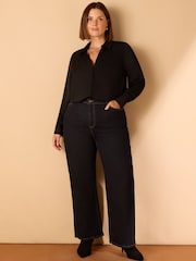 Live Unlimited Blue Curve Petite Wide Leg Jeans - Image 2 of 4