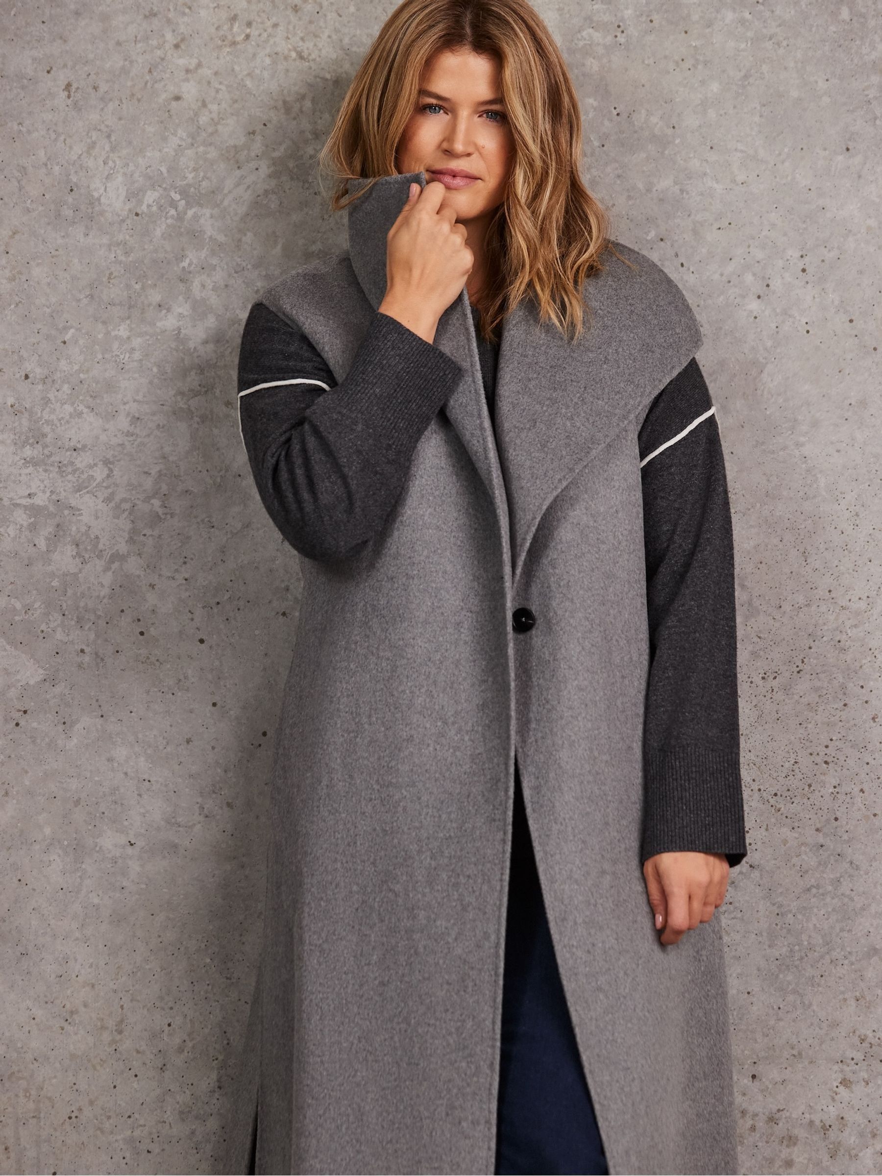 ダブルフェイス ロングベスト ZARA ザラ【ダブルフェイスウール 
