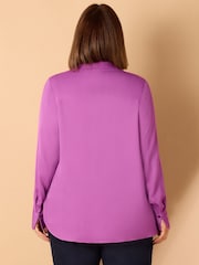 Live Unlimited Purple Curve V-Neck Collared Shirt - Image 3 of 3