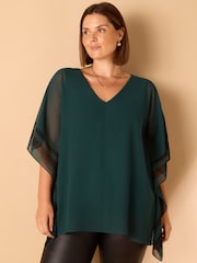 Live Unlimited Green Contrast Side Stripe Overlay Top - Image 1 of 3