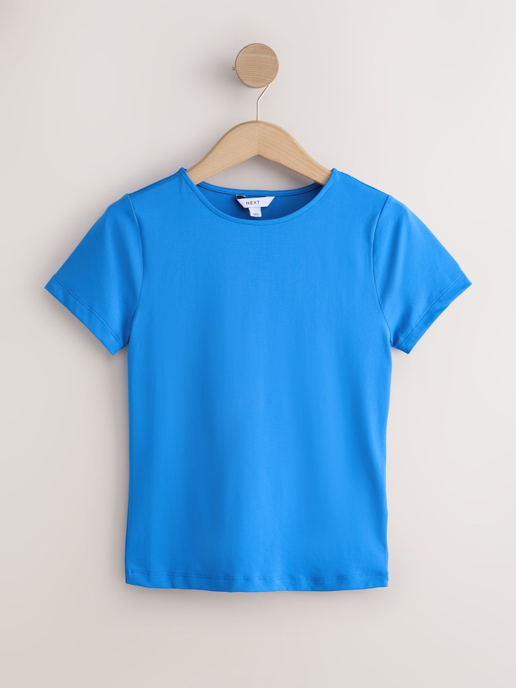 Blue Soft Touch Slinky Crew Neck Short Sleeve T-Shirt 2 Pack - Image 1 of 3