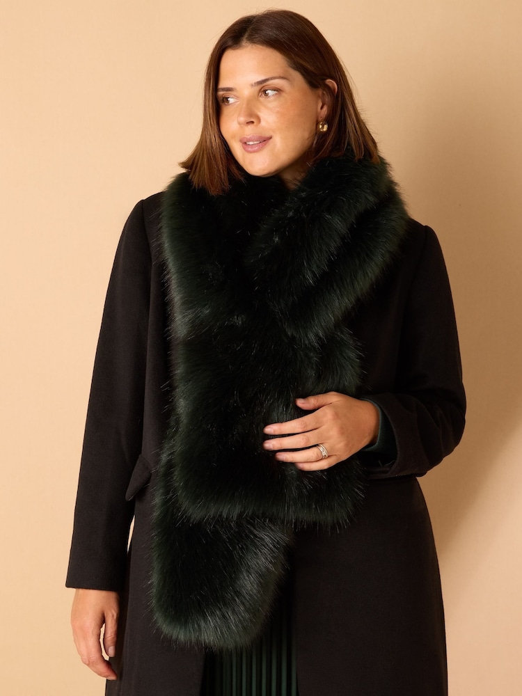 Live Unlimited Green Faux Fur Scarf - Image 2 of 3