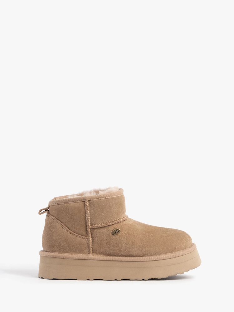 Just Sheepskin Ladies Lottie Sheepskin Mini Boots - Image 2 of 5 Just Sheepskin Ladies Lottie Sheepskin Mini Boots - Image 2 of 5
