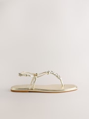 Blush Pink Strap Buckle Detail Sandals - Image 6 of 9