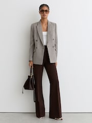 Reiss Ember Herringbone Double-Breasted Blazer Wool-Cotton - Imagem 1 de 6