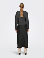 JDY Grey Knitted Button Down Short Cardigan - Image 2 of 4