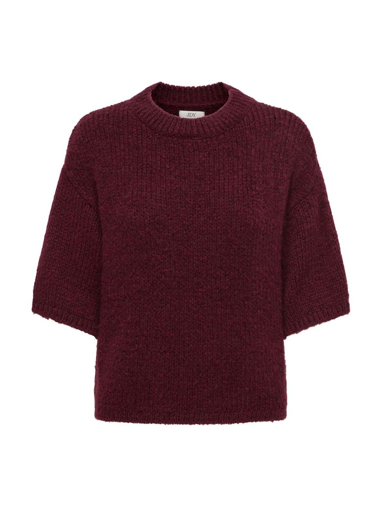 JDY Red Short Sleeve Knit Jumper - Image 1 of 2