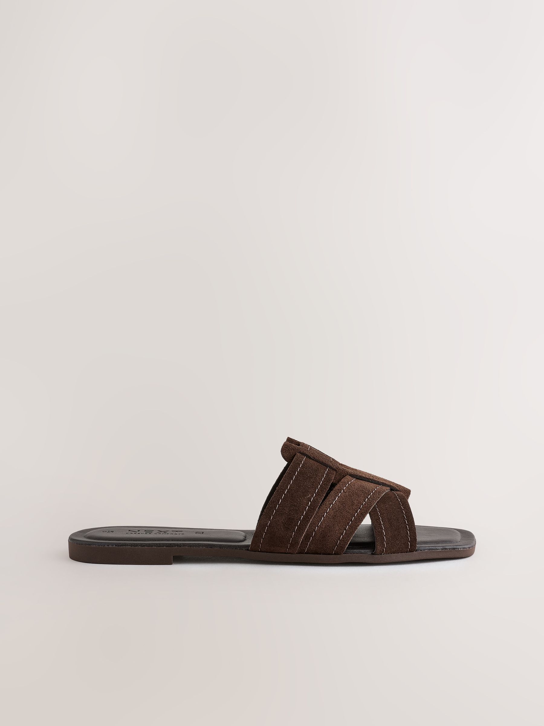 SOFT STITCH MULE SANDALS ブラウン Buy Chocolate Brown Standard/Wide Fit Forever Comfort® Stitched