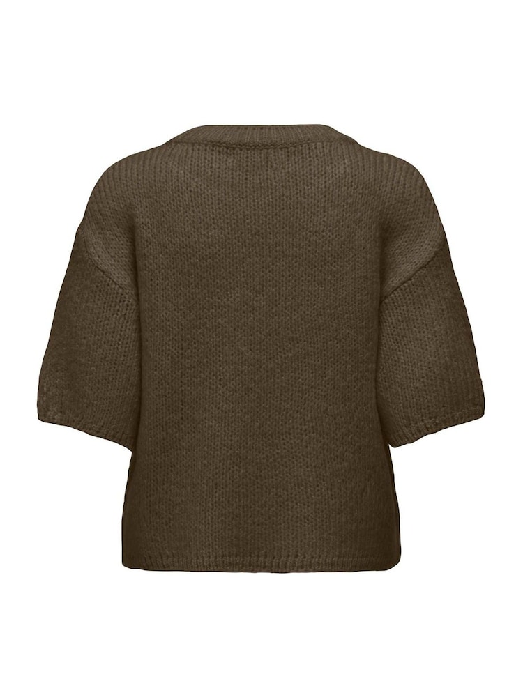 JDY Green Short Sleeve Knit Jumper - Image 2 of 2