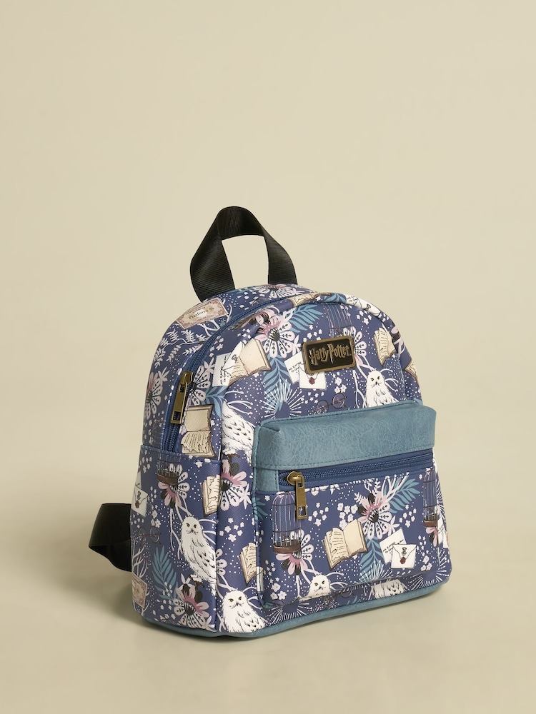 Brand Threads Blue Harry Potter Floral Hedwig Backpack - Image 1 of 2 Brand Threads Blue Harry Potter Floral Hedwig Backpack - Image 1 of 2