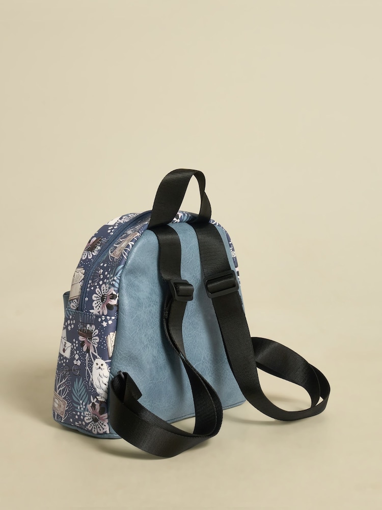 Brand Threads Blue Harry Potter Floral Hedwig Backpack - Image 2 of 2 Brand Threads Blue Harry Potter Floral Hedwig Backpack - Image 2 of 2